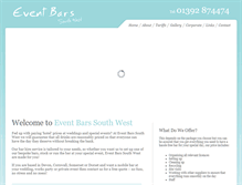Tablet Screenshot of eventbarssw.co.uk